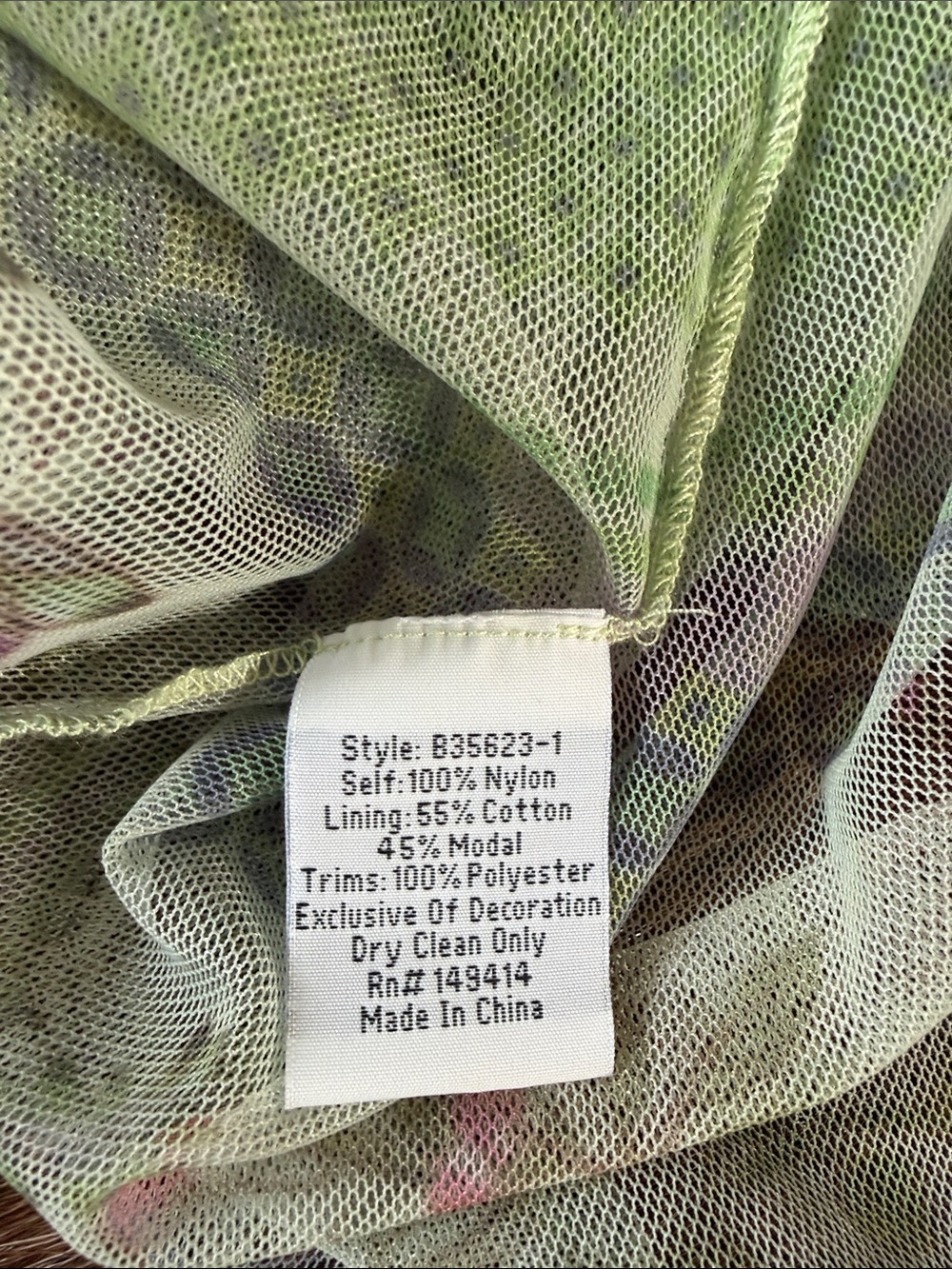 Johnny Was Light Green Floral Maxi Dress - Picture 11 of 12